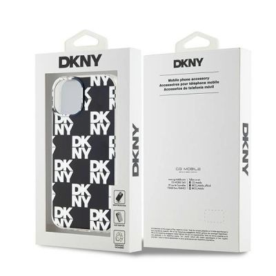 8. DKNY IML Checkered Mono Pattern case for iPhone 15 / 14 / 13 - black