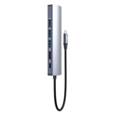 6. Manhattan 153959 Wired Docking Station USB 3.2 Gen 1 (3.1 Gen 1) Type-C Silver