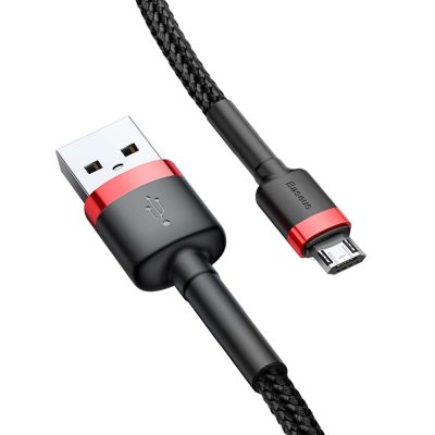 4. Baseus Cafule Cable CAMKLF-B91 USB-A / micro USB 2.4A 1 m - black and red