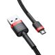 4. Baseus Cafule Cable CAMKLF-B91 USB-A / micro USB 2.4A 1 m - black and red