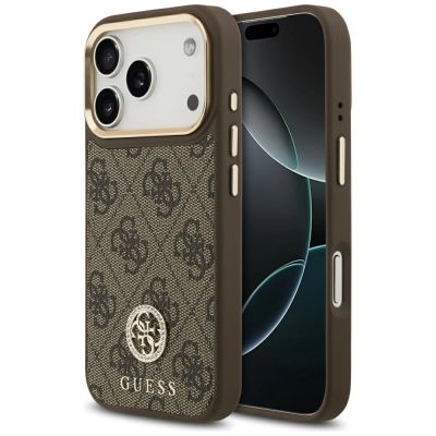 Guess 4G Strass Logo MagSafe case for iPhone 17 Pro - brown