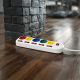 20. MACLEAN 5-OUTLET POWER STRIP WHITE WITH SWITCHES MCE204M/W