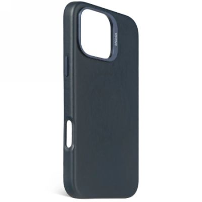 2. Decoded Leather Backcover MagSafe case for iPhone 16 Pro Max - navy blue