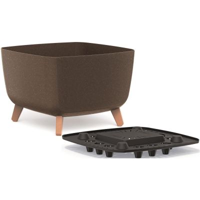 7. GRACIA SQUARE ECO WOOD FLOWER POT 39x39CM COFFEE