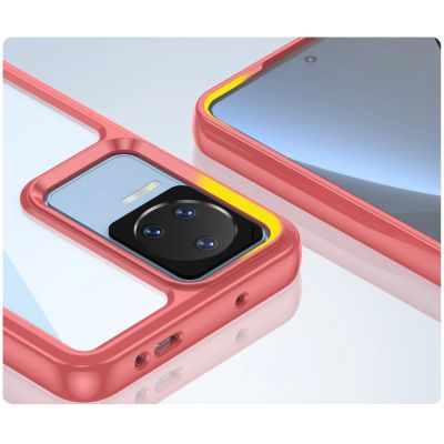 6. Outer Space Case Xiaomi Poco F4 5G cover with a flexible frame red