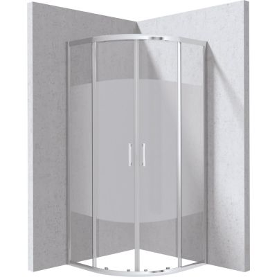 Semicircular shower cabin 90x90 cm - striped pattern