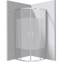 Semicircular shower cabin 90x90 cm - striped pattern
