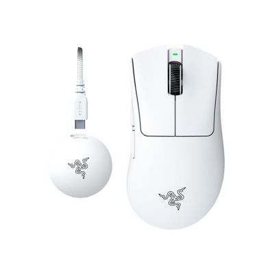 9. Razer DeathAdder V4 Pro Mouse - White