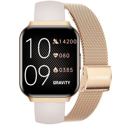 Smartwatch Gravity Rose Gold Strap + Bracelet GT44-2