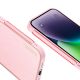 8. Dux Ducis Yolo iPhone 14 Plus case elegant pink faux leather cover