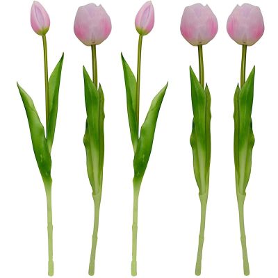 4. BOUQUET OF 5 PINK PEONY TULIPS 39 CM LIFE-LIKE SPRING DECORATION