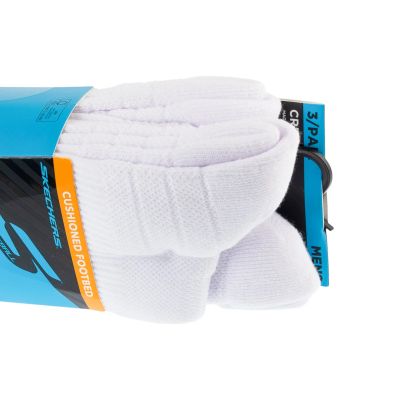 3. Skechers 3pk Mens PF PBall Crew Socks S01373HP-WBL White 41-46