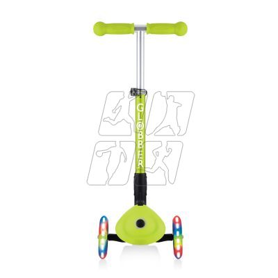 18. 3-wheel scooter Globber Foldable Lights Lime Green Jr 437-106