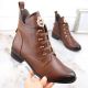 2. Insulated flat-heeled ankle boots Jezzi W JEZ412C brown