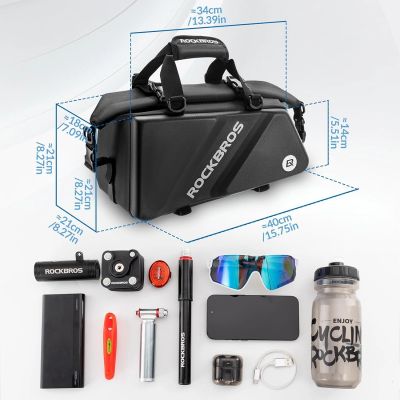 9. Rockbros 30140090001 bicycle bag for trunk 11.6l - black