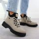 4. Women's beige zippered ankle boots Rieker Y3158-60