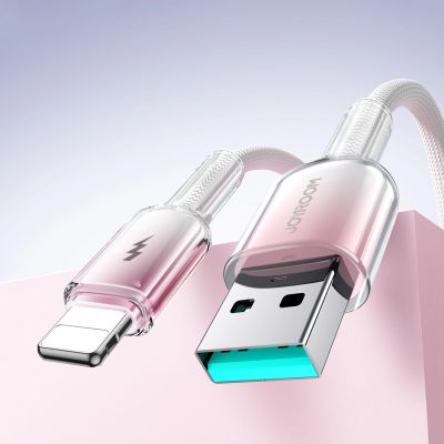 9. Joyroom S-A42 Crystal-Clear Series 3A USB-A - Lightning cable 1.2m - white