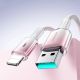 9. Joyroom S-A42 Crystal-Clear Series 3A USB-A - Lightning cable 1.2m - white