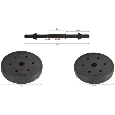 34. 20 KG COMPOSITE DUMBBELL SET (2 x 10 KG) ENERO FIT