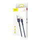 6. Baseus Cafule USB-A / Lightning 2.4A QC 3.0 cable 1 m - blue-gold