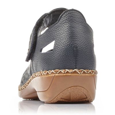 10. Rieker W RKR139 navy blue leather shoes