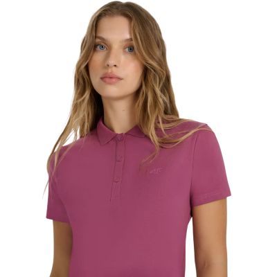 7. Women's polo shirt 4F F554 burgundy 4FWAW25TPTSF554 60S