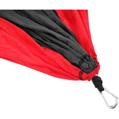 14. TOURIST HAMMOCK 2 PERSON 270X140CM BLACK AND RED