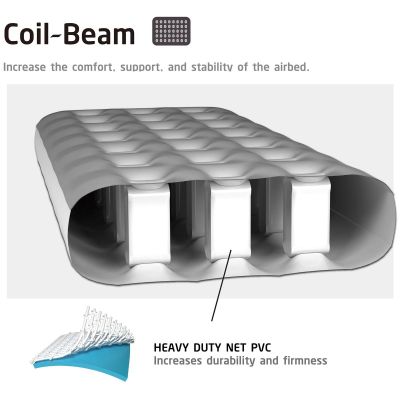 17. FLOCKED MATTRESS FOR 2 PEOPLE WITH 3D PRINT 191x137x22CM 24495