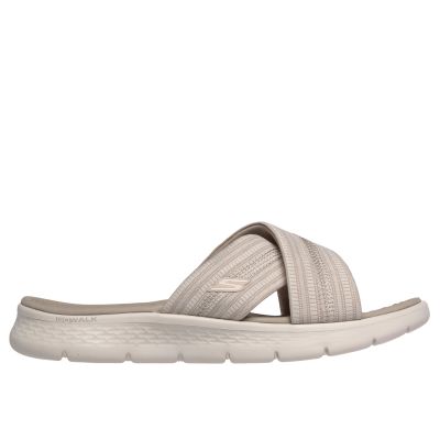 3. Skechers Women's Flip-Flops GO WALK FLEX SANDAL IMPRESSED 141420 DKTP