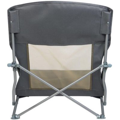 10. BEACH CHAIR WITH ARMRESTS 55x58x64CM FOLDABLE GRAY