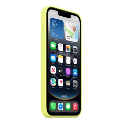 3. APPLE Silicone Case for iPhone 16e - Neon Yellow