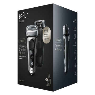 4. Braun Series 8 8567cc Foil Shaver Trimmer Black, Silver