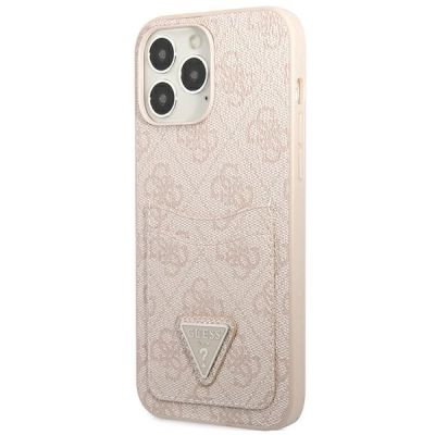 2. Guess 4G Triangle Logo Cardslot case for iPhone 13 Pro Max - pink