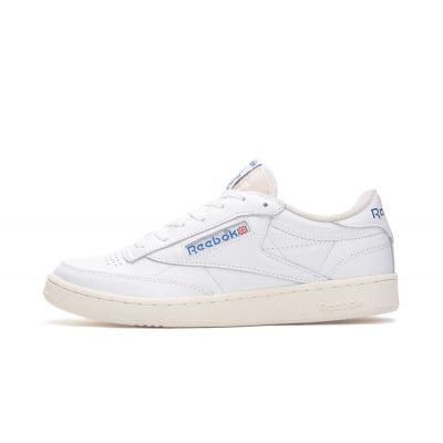 5. Men’s Reebok Club C 85 Vintage Cloud White Chalk Sports Shoes – White Leather Sneakers (100007875)