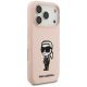 4. Karl Lagerfeld Silicone Karl Sketch & Logo MagSafe Case for iPhone 17 Pro Max - Pink