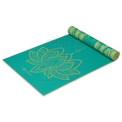 4. Double-sided Yoga Mat GAIAM Turquoise Lotus 6 MM 62344