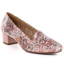 Women's openwork high-heeled shoes, multicolor Potocki 26-12393