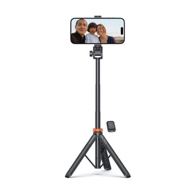 7. Tech-Protect L03S Bluetooth selfie stick with remote control, tripod up to 148cm and head 180 - black