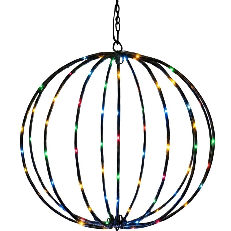 8. SOLAR HANGING LAMP BALL 30CM 120 LED MULTICOLOR