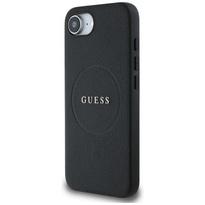 2. Guess PU Grained Classic Logo case with MagSafe for iPhone 16e - black