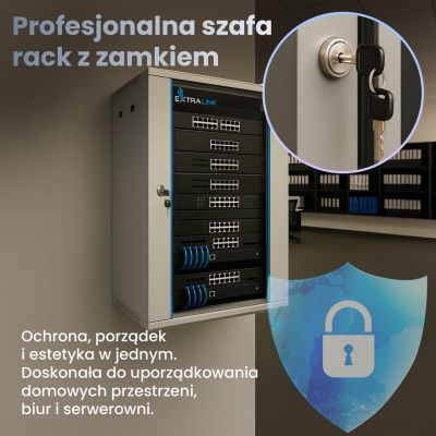 2. EXTRALINK WALL-HUNG RACK CABINET 12U 600X450 GRAY