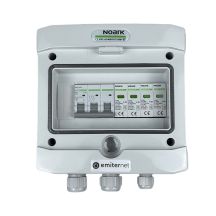 Hermetic IP65 EMITER AC connection switchboard with AC surge arrester Noark type 2, 20A 3-Ph