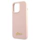 6. Guess GUHMP13XLSLMGLP iPhone 13 Pro Max 6.7" light pink/light pink hardcase Silicone Script Gold Logo Magsafe