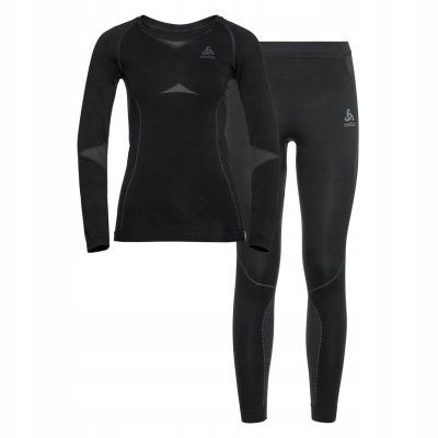 Thermal underwear - Odlo Set long ACTIVE WARM SET size 164cm Black