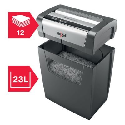 4. Rexel Momentum X312 Shredder, 12 Sheets, 23 L Bin