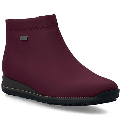 7. Rieker TEX 98251-35 waterproof insulated burgundy women's ankle boots