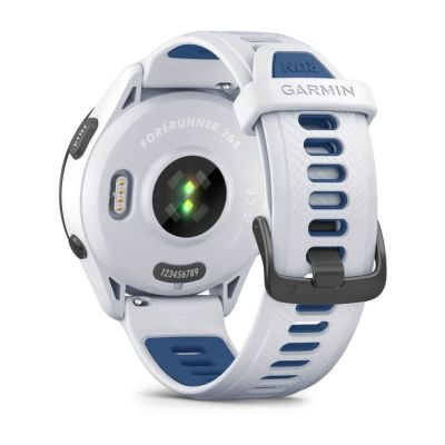 2. Garmin Forerunner 265 46mm Black Bezel with Whitestone Case White and Blue
