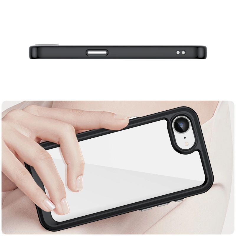 7. Outer Space Case for iPhone 16e / 17e with Flexible Frame - Black