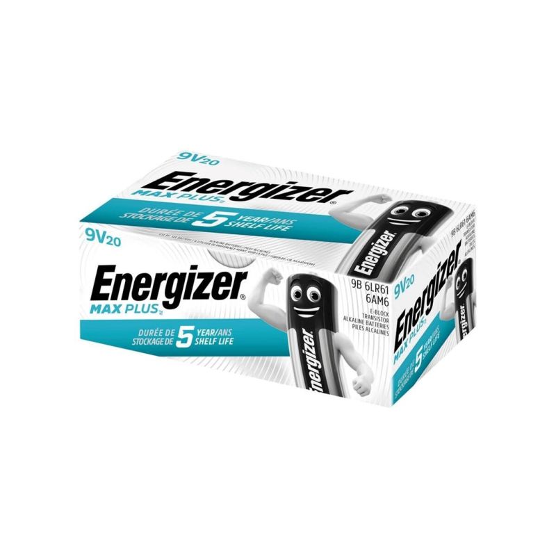 Energizer Max Plus 6LR61 9V-Block Batterie 20er Carton