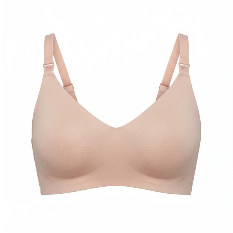 Momcozy YN21 (XL) | Seamless Nursing Bra | Beige